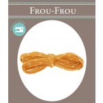 Frou-Frou Cordon Spaghetti 7mmx2m Tissu Etoiles Orange