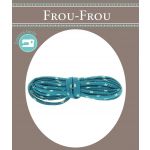 Frou-Frou Cordon Spaghetti 7mmx2m Tissu Etoiles Turquoise foncé