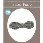 Frou-Frou Cordon Spaghetti 7mmx2m Tissu Pois Taupe