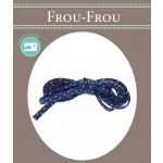 Frou-Frou Cordon Spaghetti 7mmx2m Tissu Pois Bleu foncé