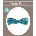 Frou-Frou Cordon Spaghetti 7mmx2m Tissu Pois Turquoise foncé