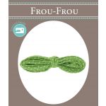 Frou-Frou Cordon Spaghetti 7mmx2m Tissu Pois Vert pomme