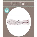 Frou-Frou Cordon Spaghetti 7mmx2m Tissu Etoiles Rose clair