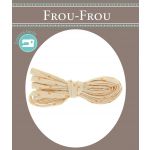 Frou-Frou Cordon Spaghetti 7mmx2m Tissu Etoiles Saumon