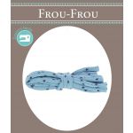 Frou-Frou Cordon Spaghetti 7mmx2m Tissu Etoiles Bleu