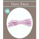 Frou-Frou Cordon Spaghetti 7mmx2m Tissu Pois Parme clair