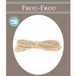 Frou-Frou Cordon Spaghetti 7mmx2m Tissu Pois Saumon