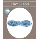 Frou-Frou Cordon Spaghetti 7mmx2m Tissu Pois Bleu