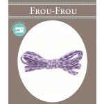Frou-Frou Cordon Spaghetti 7mmx2m Tissu Vichy Violet clair