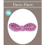Frou-Frou Cordon Spaghetti 7mmx2m Tissu Vichy Rose Camélia