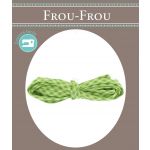 Frou-Frou Cordon Spaghetti 7mmx2m Tissu Vichy Vert pomme - PRIX AU METRE