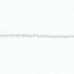 Tresse Frou-Frou bicolore métalisée 7mm - Blanc / Argent - PRIX AU METRE