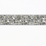 Ruban sequins paillettes 42mm Gris argenté - PRIX AU METRE