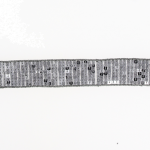 Ruban sequins paillettes Frou-Frou 32mm - Au mètre - Gris foncé - PRIX AU METRE