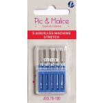 BOITE DE 5 AIGUILLES MACHINE STRETCH T90