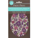 Coudières Genouillères thermocollantes Frou-Frou Fleuri Violet grandes fleurs