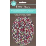 Coudières Genouillères thermocollantes Frou-Frou Fleuri Bordeaux petites fleurs