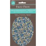 Coudières Genouillères thermocollantes Frou-Frou Fleuri Bleu petites fleurs
