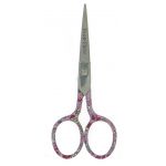 Petits Ciseaux Couture 10.5cm Fleuri Rose prune 