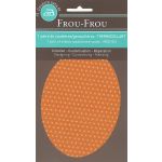 Coudières - Genouillères thermocollantes Frou Frou Pois orange