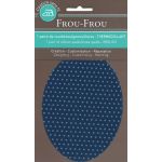 Coudières - Genouillères thermocollantes Frou Frou Pois Bleu intense