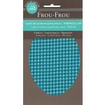 Coudières - Genouillères thermocollantes Frou Frou Vichy Turquoise foncé