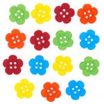 Récréatys Sachet boutons fantaisie fleurs multicolores