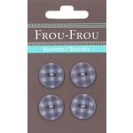 Carte 4 boutons Frou-Frou Myrtille Etoiles 18mm