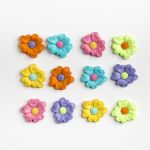 Récréatys Sachet boutons fantaisie fleurs vives