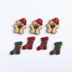 Récréatys Sachet boutons fantaisie Noel Chaussettes