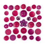 Récréatys Sachet boutons basiques rouges avec fleurs