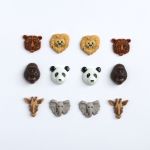 Récréatys Sachet boutons fantaisie têtes animaux savane
