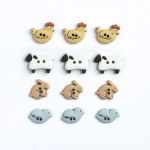 Récréatys Sachet boutons fantaisie Moutons poules lapins