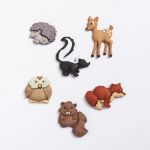 Récréatys Sachet boutons fantaisie animaux des bois