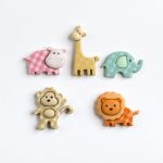 Récréatys Sachet boutons fantaisie animaux savane Vichy Naissance