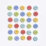 Récréatys Sachet boutons fantaisie mini fleurs pastelles
