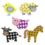 Récréatys Sachet boutons fantaisie ferme vichy Naissances