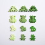 Récréatys Sachet boutons fantaisie grenouille et papillons roses