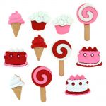 Récréatys Sachet boutons fantaisie gourmandise Rose