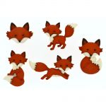 Récréatys Sachet boutons fantaisie renards