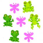 Récréatys Sachet boutons fantaisie grenouilles et papillons