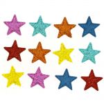 Récréatys Sachet boutons fantaisie etoiles scintillantes