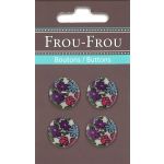 Boutons Fleuri Lavande rosée