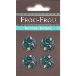 Boutons Fleuri Bleu