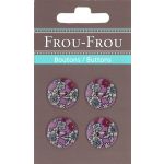 Boutons Fleuri Rose Prune