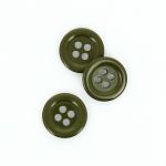 Bouton Mercerie Uni Vert Kaki