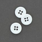 Bouton Mercerie Uni Blanc