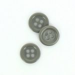 Bouton Mercerie Uni Gris perle