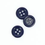 Bouton Mercerie Uni Bleu marine