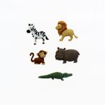 Récréatys Sachet boutons fantaisie mini animaux savane